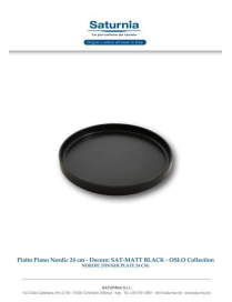 SAT-MATT BLACK OSLO PIATTO NORDIC 28cm
