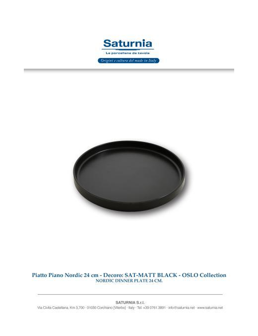 SAT-MATT BLACK OSLO PIATTO NORDIC 28cm