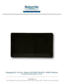 SAT-MATT BLACK KIMI PIATTO RETT. 29x17,5