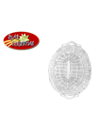OVAL WICKER BASKET 57x44x13 CENTIMETERS WHITE