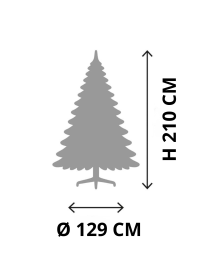 BUCHAREST TREE 210cm WITH 945 BRANCHES diam. 129cm HOOK MOUNTING