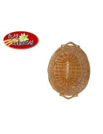 OVAL WICKER BASKET 48x38x12 CENTIMETERS CLEAR