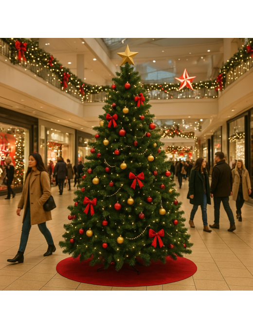 ALBERO BUCAREST 270cm CON 1627 RAMI diam. 152cm MONTAGGIO A GANCIO