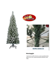 FLOCKED MINSK TREE 240cm 505 BRANCHES diam. 66cm PENCIL ASSEMBLY