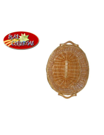 CESTO VIMINI OVALE 40x30x10 CENTIMETRI CHIARO