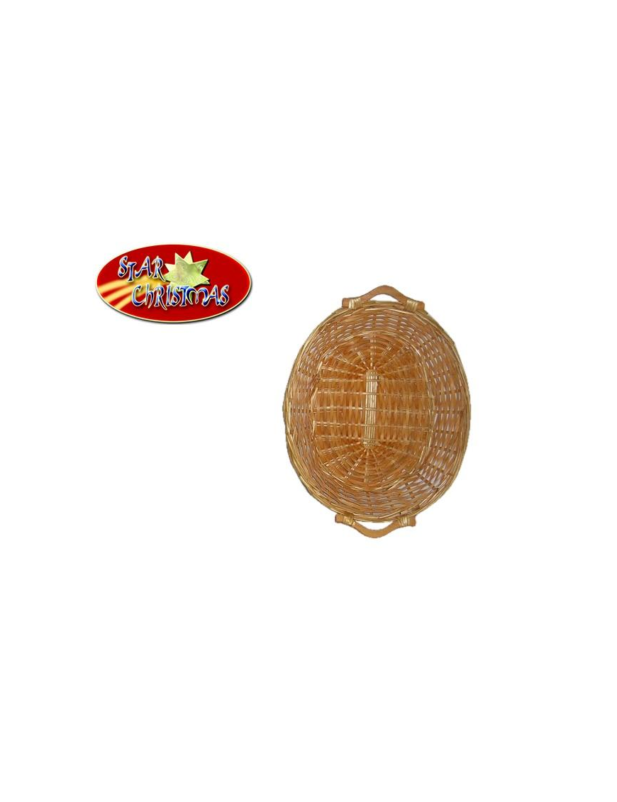 OVAL WICKER BASKET 40x30x10 CENTIMETERS CLEAR