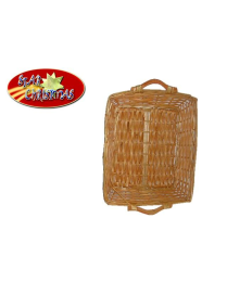 RECTANGULAR WICKER BASKET 36x27x10 CENTIMETERS CLEAR