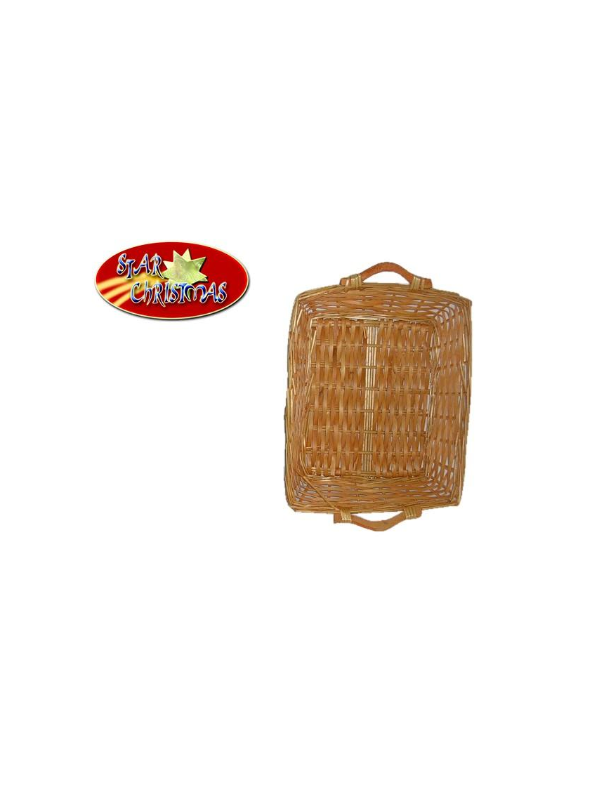RECTANGULAR WICKER BASKET 36x27x10 CENTIMETERS CLEAR