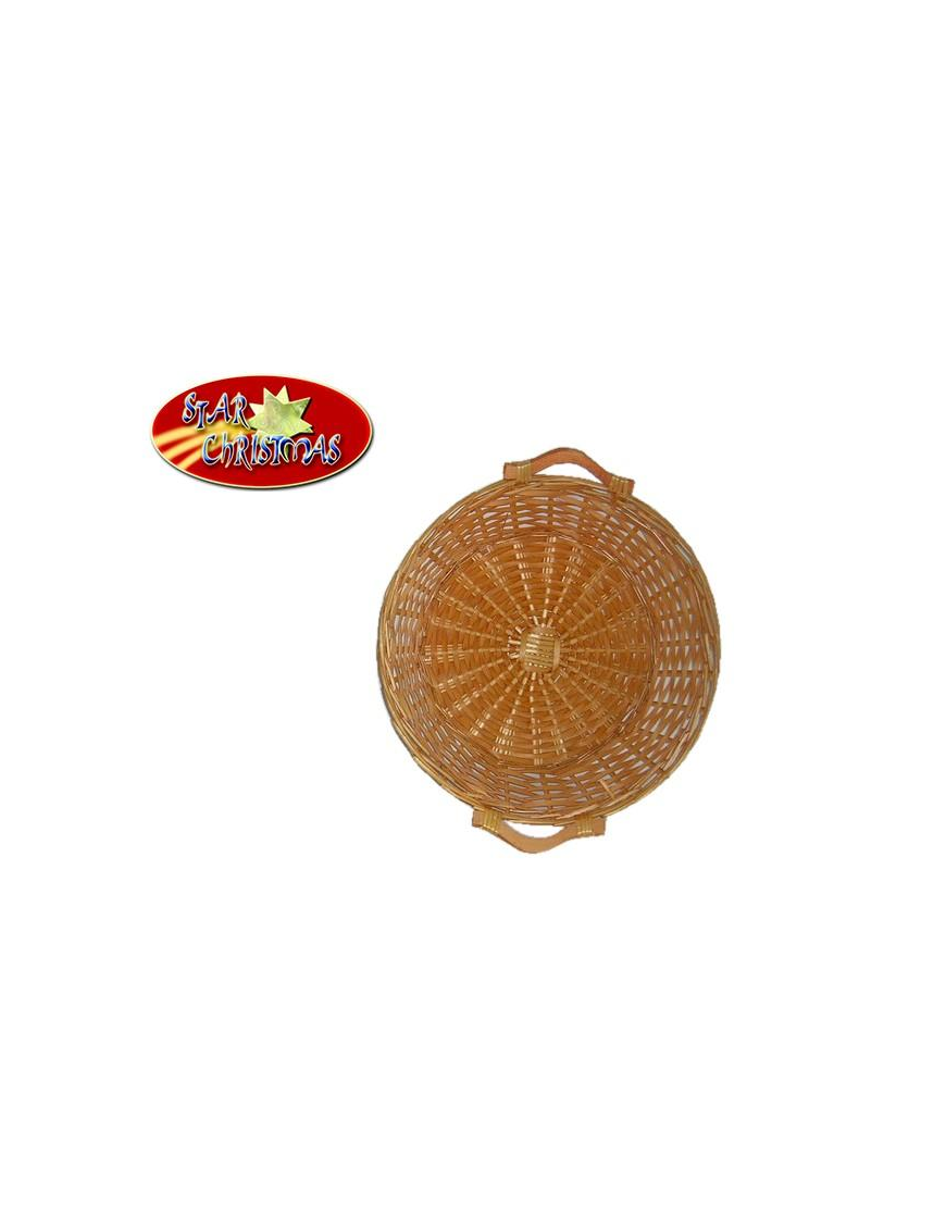 CESTO VIMINI TONDO 33x10 CENTIMETRI CHIARO