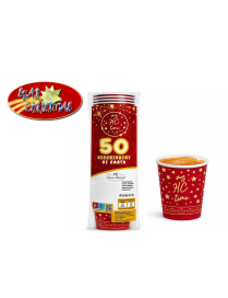 XMAS BICCHIERE CARTA  75ml 50pz