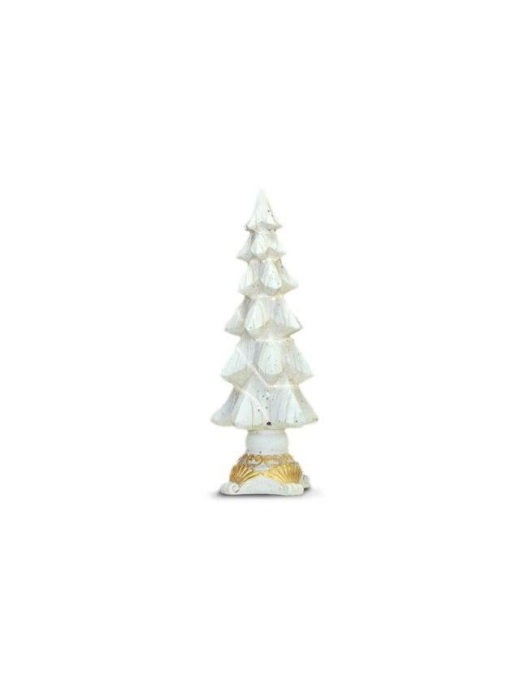 WHITE CERAMIC TREE WITH LIGHT 60cm
