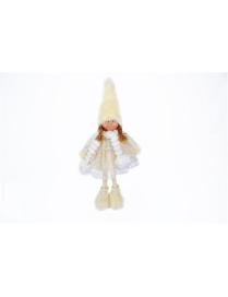 BEIGE DRESS FABRIC DOLL 46cm