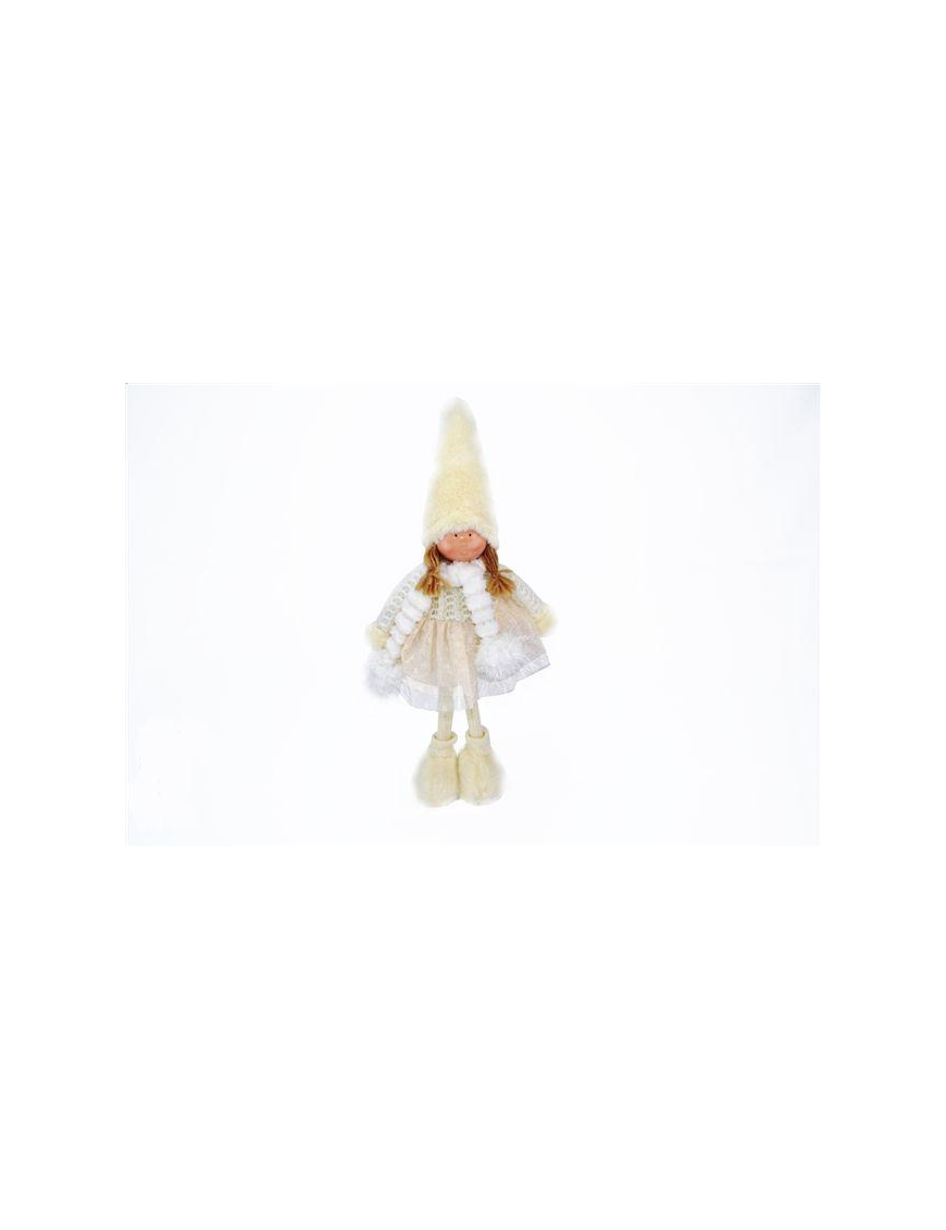 BAMBOLA STOFFA ABITO BEIGE 46cm