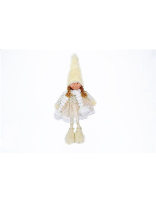 BAMBOLA STOFFA ABITO BEIGE 46cm