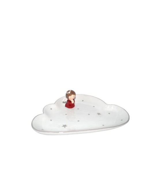 PIATTO DECORO ANGELO CERAMICA 24cm