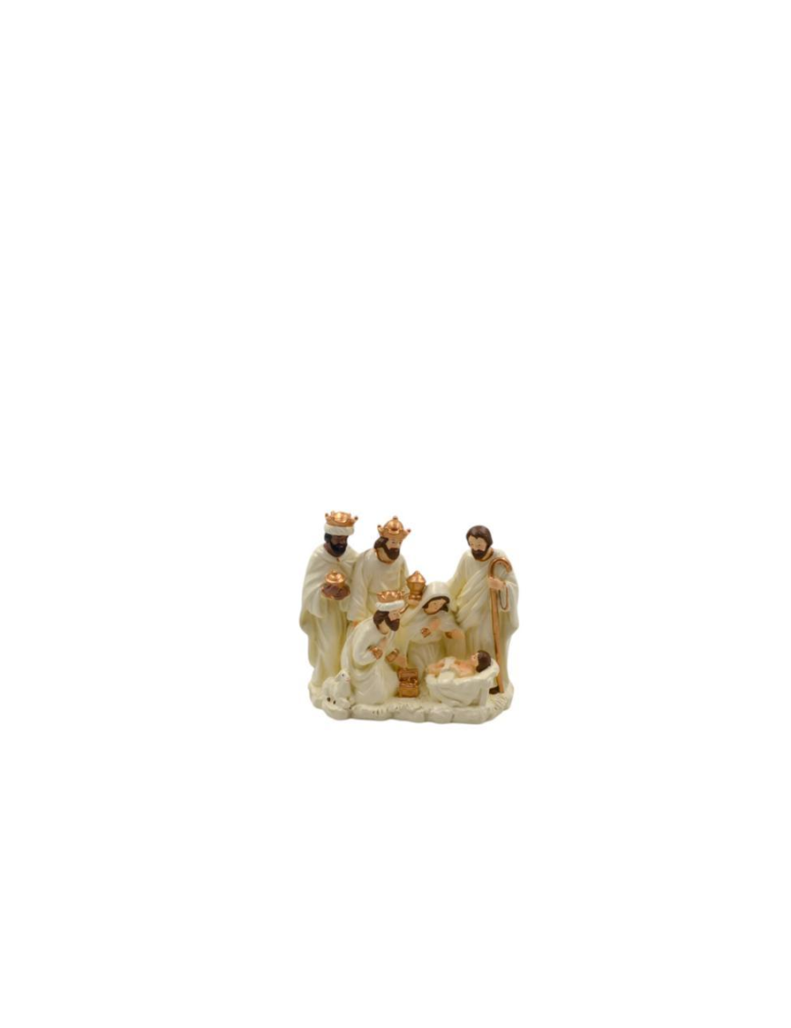 NATIVITY RESIN ECRU' 16x14cm