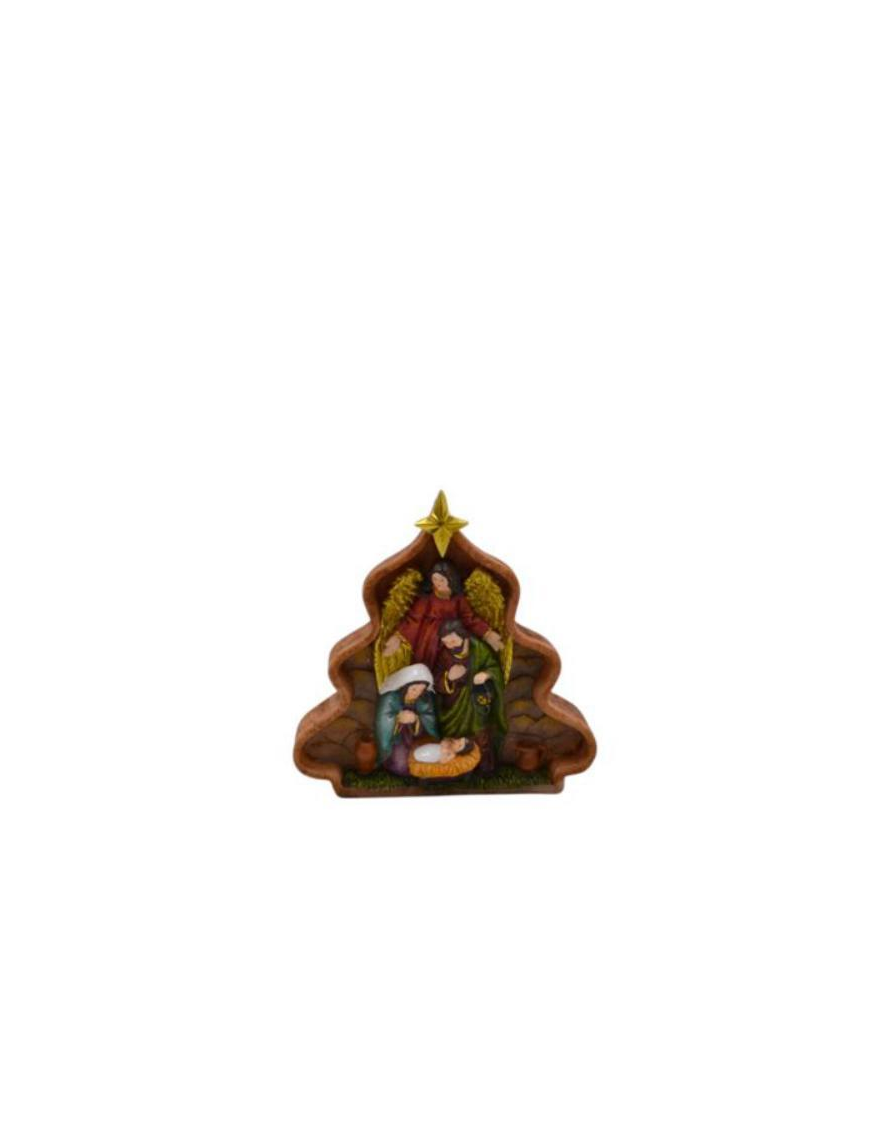 NATIVITY RESIN COLOR 14x15cm