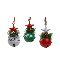 METAL HANGER ROUND BELL 12x21cm