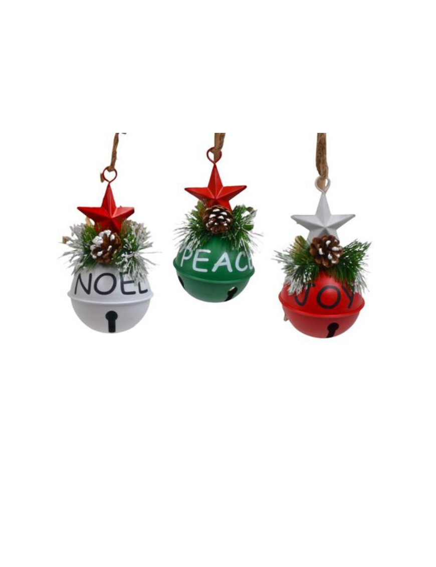 METAL HANGER ROUND BELL 12x21cm