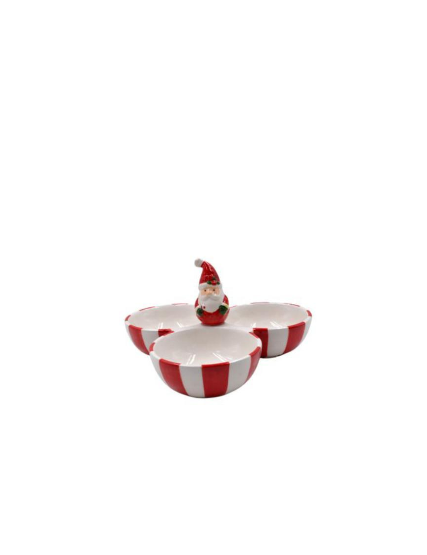 LINEA SANTA CLAUS ANTIPASTIERA 3POSTI 25x12cm