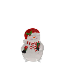 SNOWMAN LINE PLATE 20x30cm
