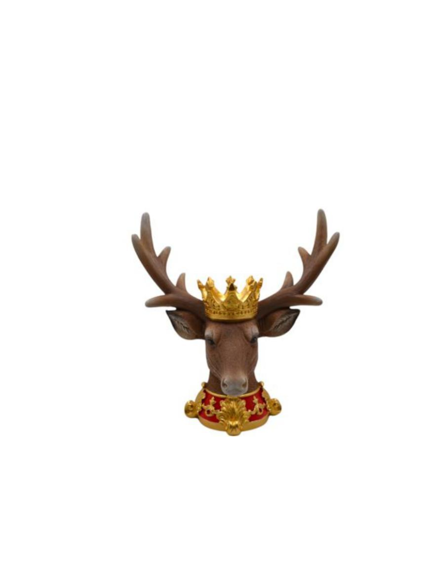 DEER RESIN CANDLESTICK 28x29cm