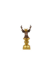 DEER RESIN CANDLESTICK 14x31cm
