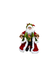 BABBO CON CAPPOTTO ROSSO 65cm