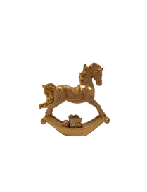 L.BUBBLE ORO CAVALLO A DONDOLO 15cm A95