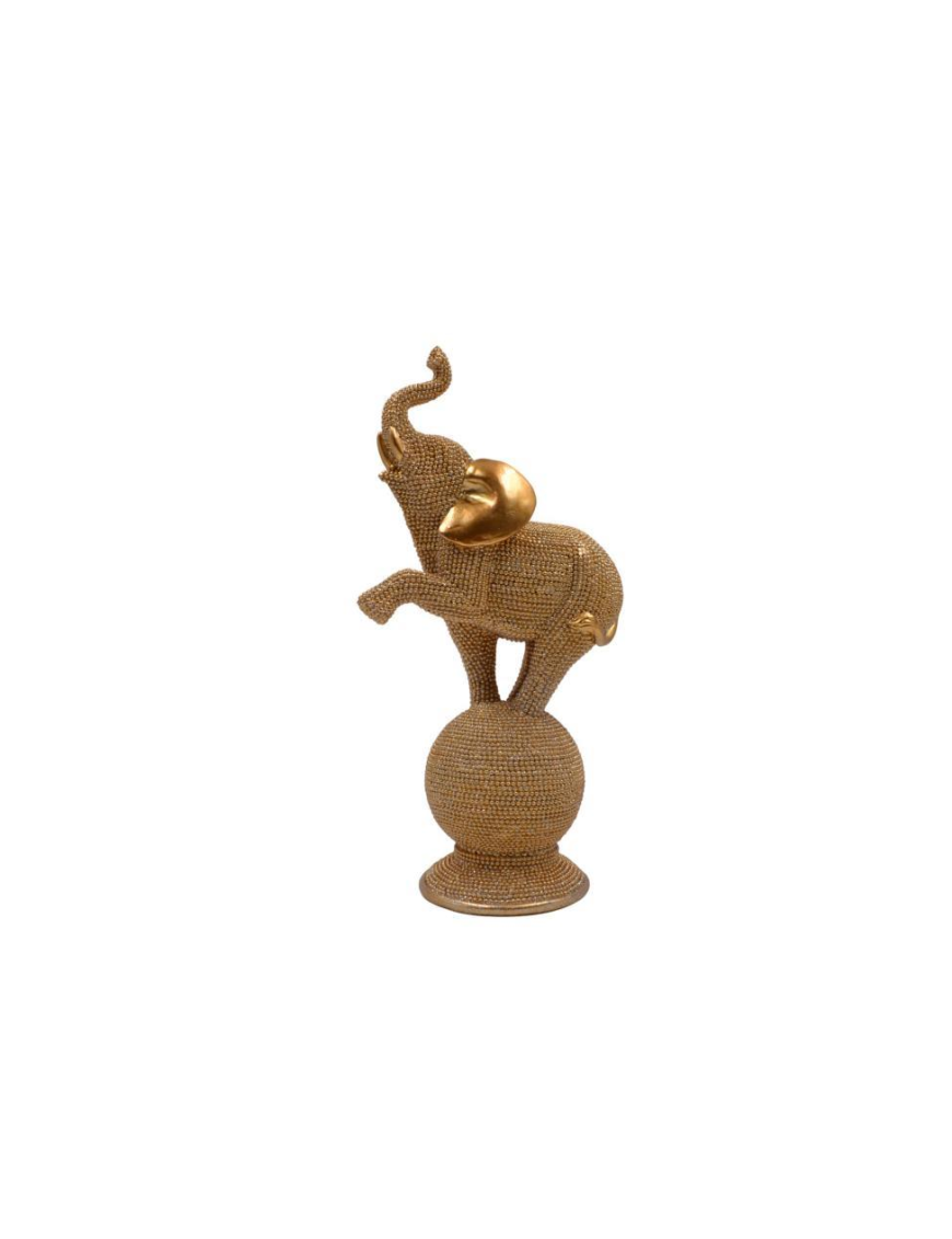 L.BUBBLE ORO ELEFANTE SU PALLA 26cm A78