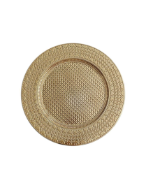 SOTTOPIATTO PLASTICA 33cm ORO E38