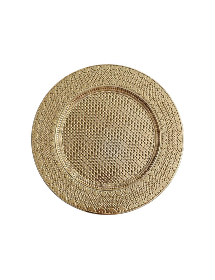 SOTTOPIATTO PLASTICA 33cm ORO E38