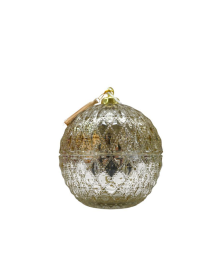 CANDELA IN SFERA ORO 13x16cm AG07