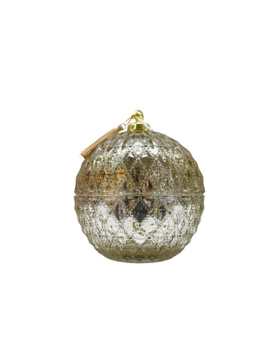 CANDELA IN SFERA ORO 13x16cm AG07