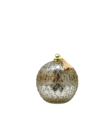 CANDELA IN SFERA ORO 11x13cm AG06