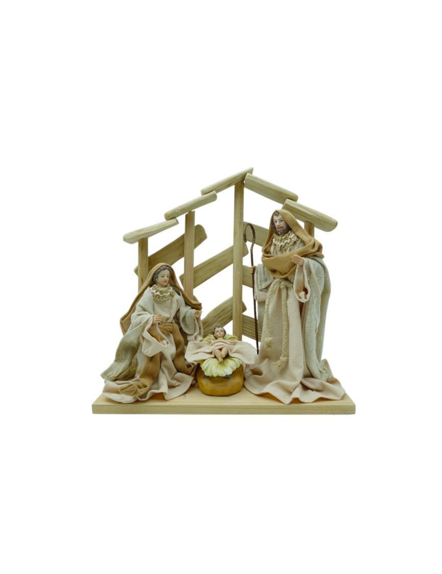 NATIVITA' SU LEGNO 30cm L306