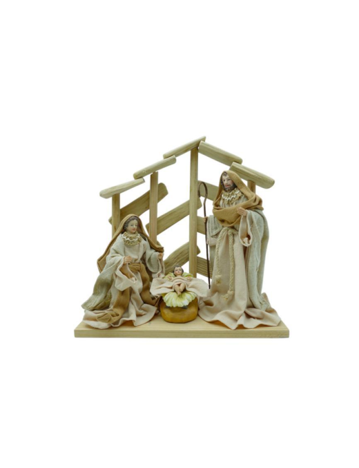 NATIVITA' SU LEGNO 30cm L306