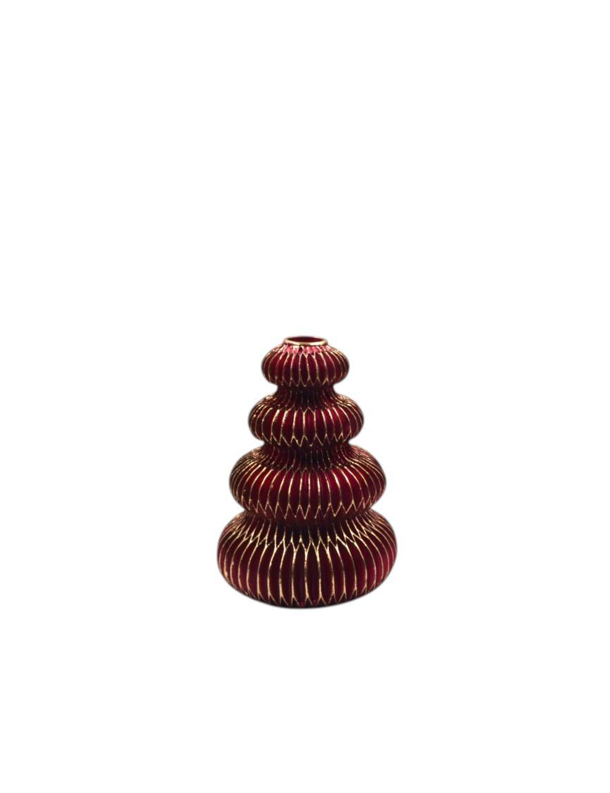 L.ROSSO/ORO PORTACANDELA 12x16cm G13