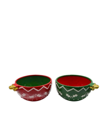 L.VERDE-ROSSO COPPETTA 24x11cm F465
