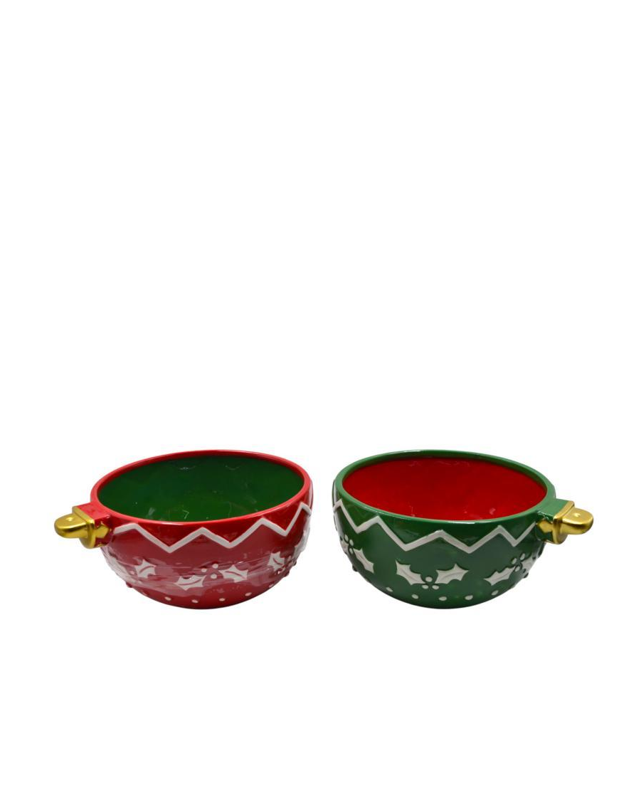 L.VERDE-ROSSO COPPETTA 24x11cm F465