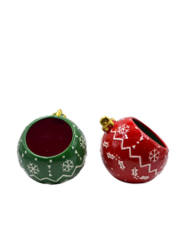 L.VERDE-ROSSO COPPETTA 15x13cm F464