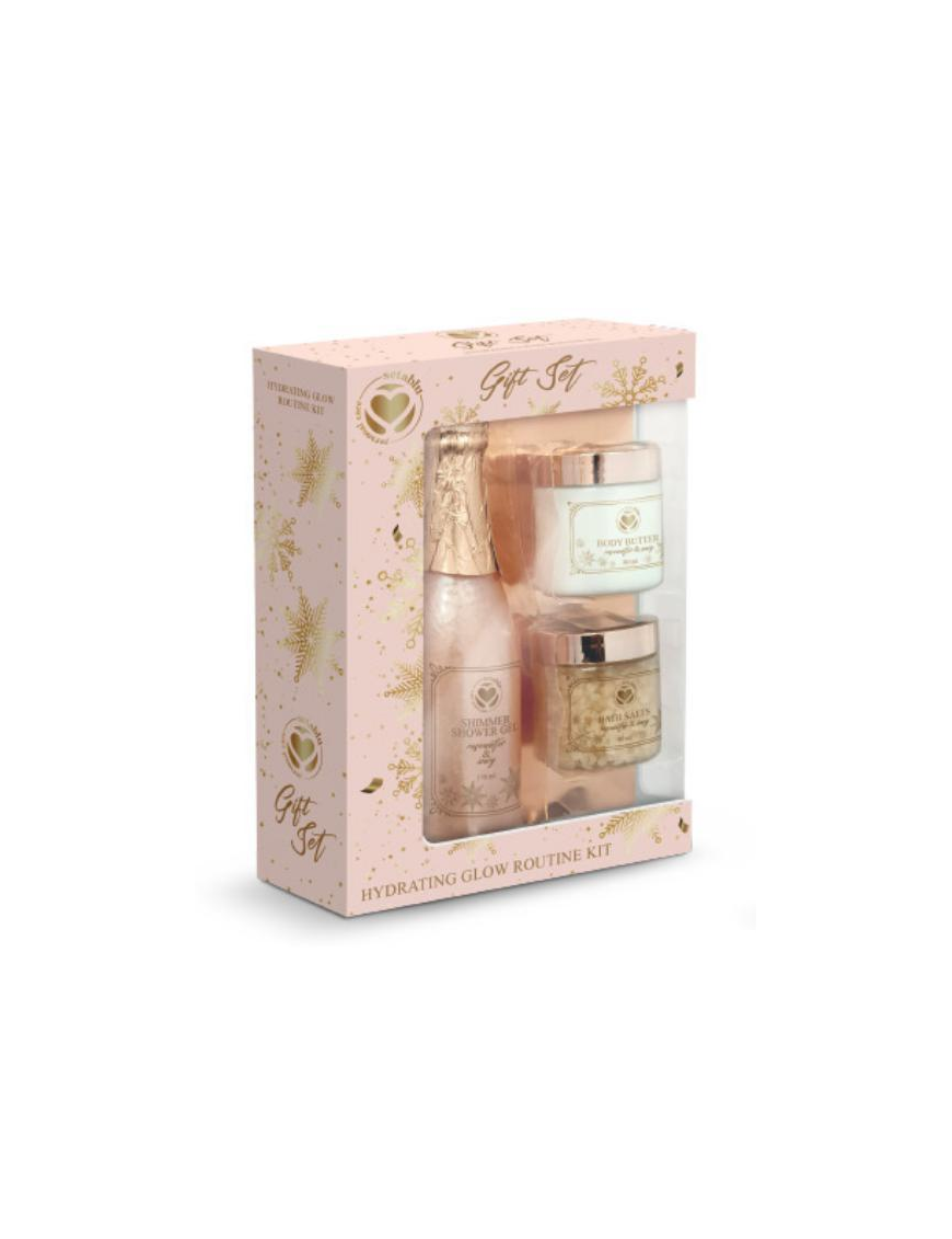 SET REGALO 3pezzi DOCCIAGEL+BURRO CORPO+SALI DA BAGNO