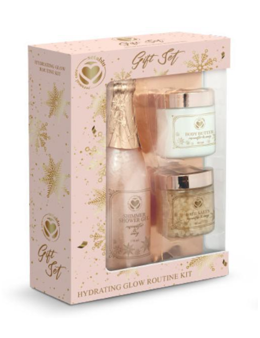 GIFT SET 3 pieces SHOWER GEL+BODY BUTTER+BATH SALTS