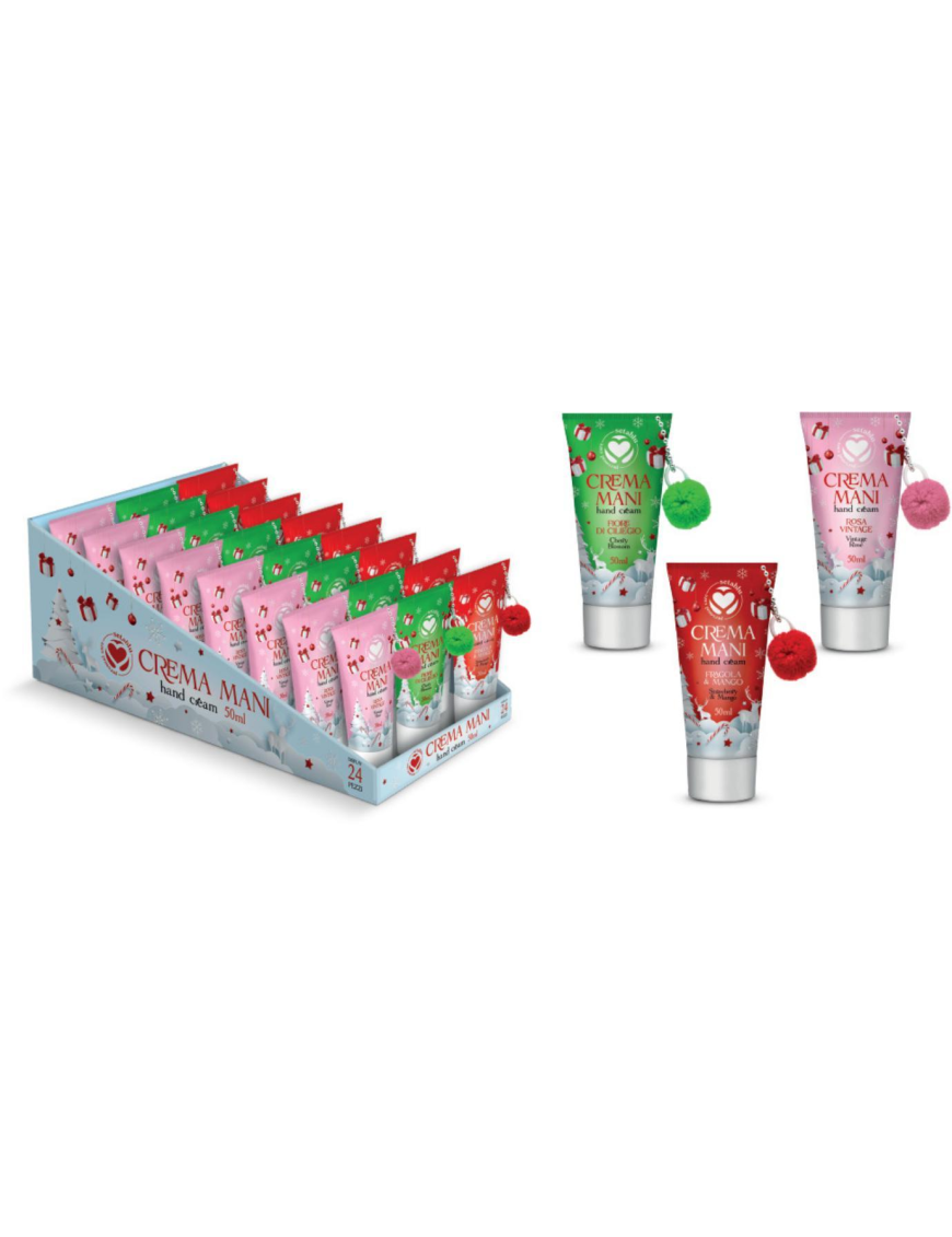 CREMA MANI CON POMPON ASSORTITI