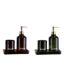 L.BAGNO VETRO SET 2pz+VASSOIO 125627