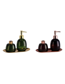 L.BAGNO VETRO SET 2pz+VASSOIO 125628
