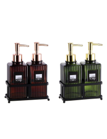 L.BAGNO VETRO SET 2pz+SUPPORTO 125629