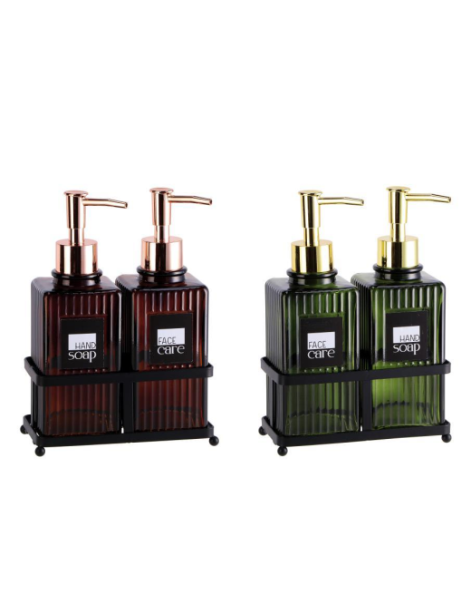 L.BAGNO VETRO SET 2pz+SUPPORTO 125629