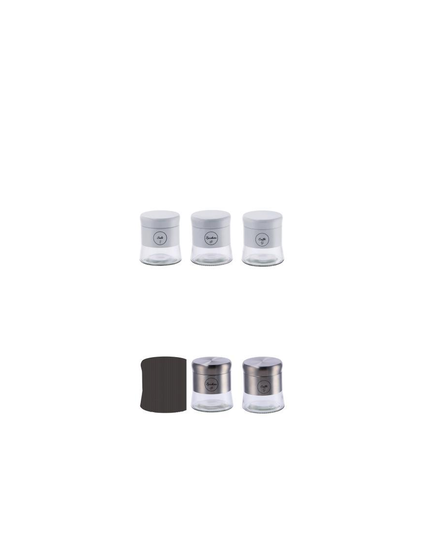 L.VETRO+PLAST. BARATTOLI 3pz 10cm 132099