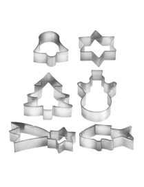 CHRISTMAS COOKIE CUTTERS 6 pieces